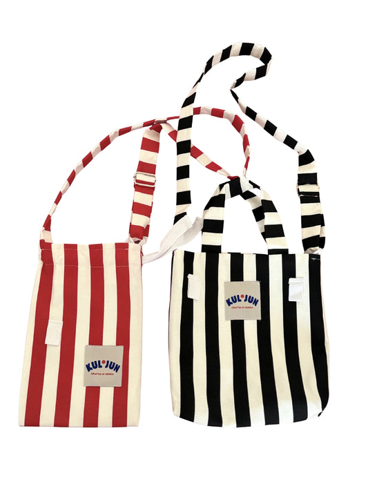 Crno-bela crossbody tote torba